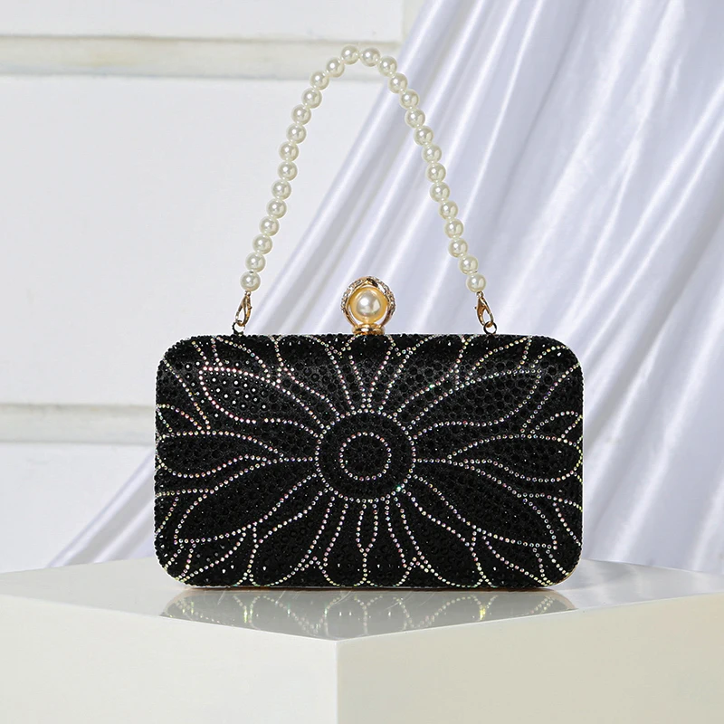 New cross-border glittering diamond evening party dress handbag, shoulder-slung crossbody lady's bag