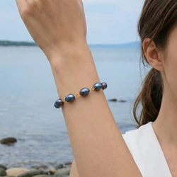 Pearls Link Chain Bracelet Simple Rice Pearl Bracelet