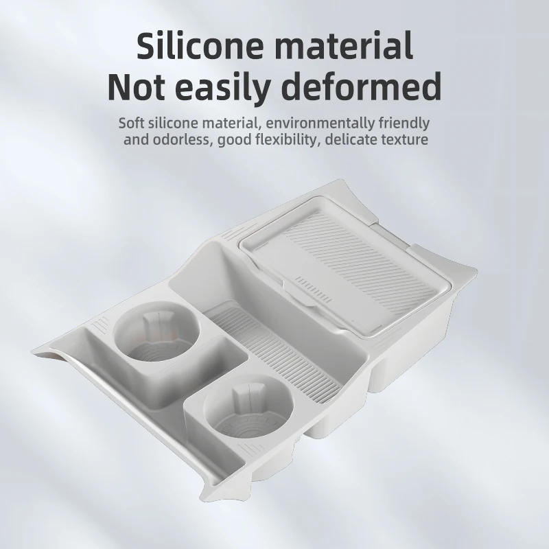 2025 BYD 시리온 8 시리온8 실리콘 센터 콘솔 하단 수납함 탕 L 중앙 제어 오거나이저 매트 자동차 내부