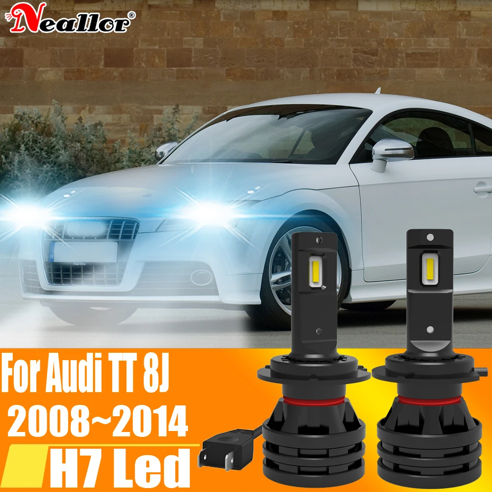 

2pcs High Power H7 Led Headlight Canbus No Error H18 Car Bulb 6000K White Light Moto Diode Lamp 12v 55w For Audi TT 8J 2008~2014