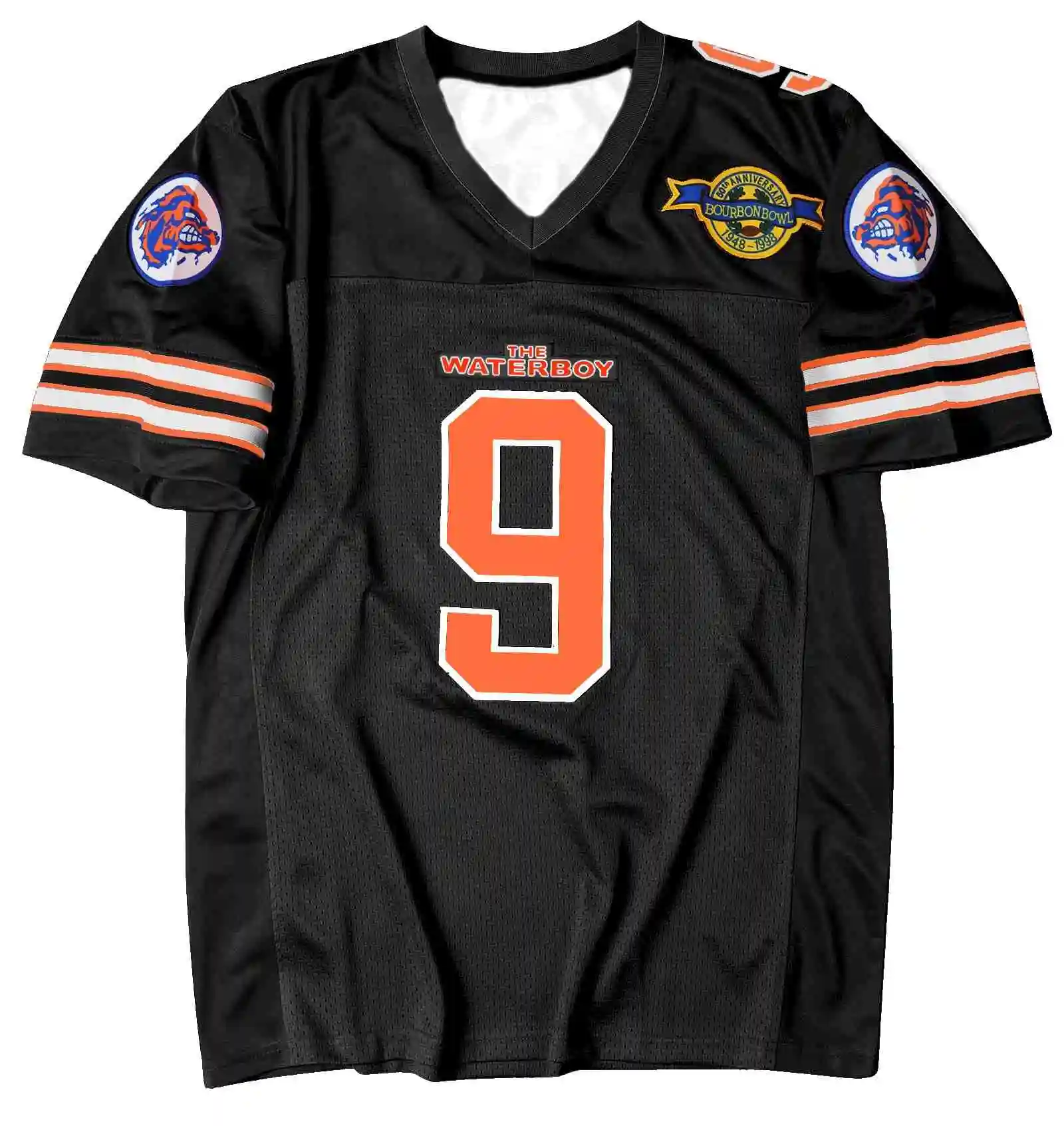 واتر بوي بوبي بوشر # 9 آدم ساندلر فيلم الطين الكلاب بوربون السلطانية كرة القدم جيرسي الكبار للجنسين الفيلم تحت عنوان ملابس كرة القدم