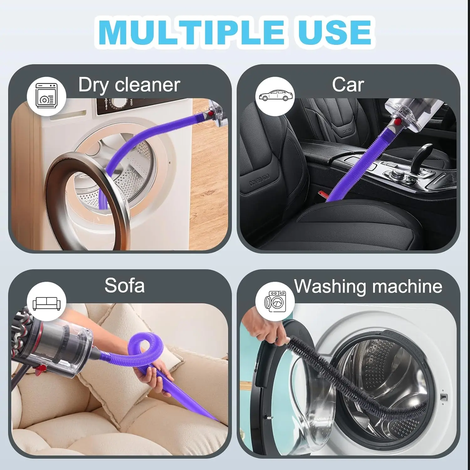 Dryer Vent Vacuum Hose Attachment For Dyson  V7 V8 V10 V11 V15 Gen5 Cordless Vacuum Crevice Tool for Corners Gaps Cleaning
