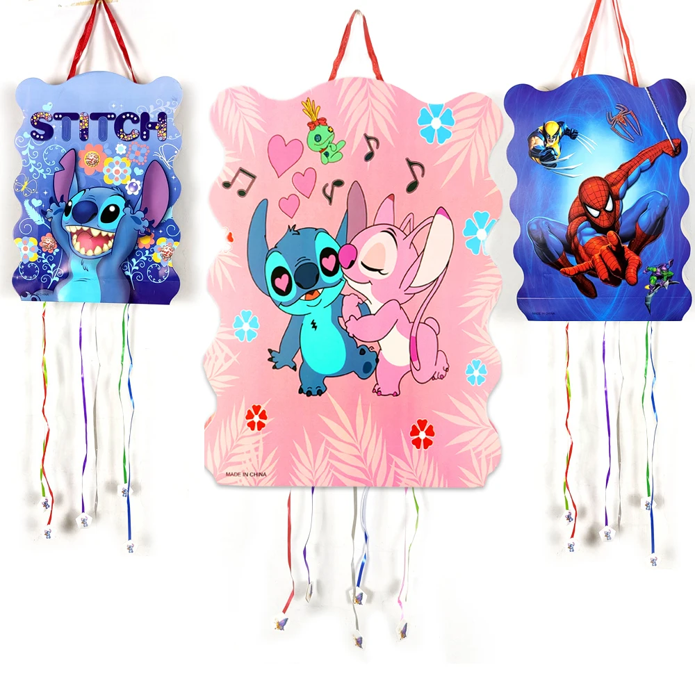 1 pz/lotto Stitch Angelo Auto Frozen Dinosauro Calcio Sirena Winnie Mickey Tema Pinatas Decorazioni Per Feste Di Compleanno FAI DA TE Pinata