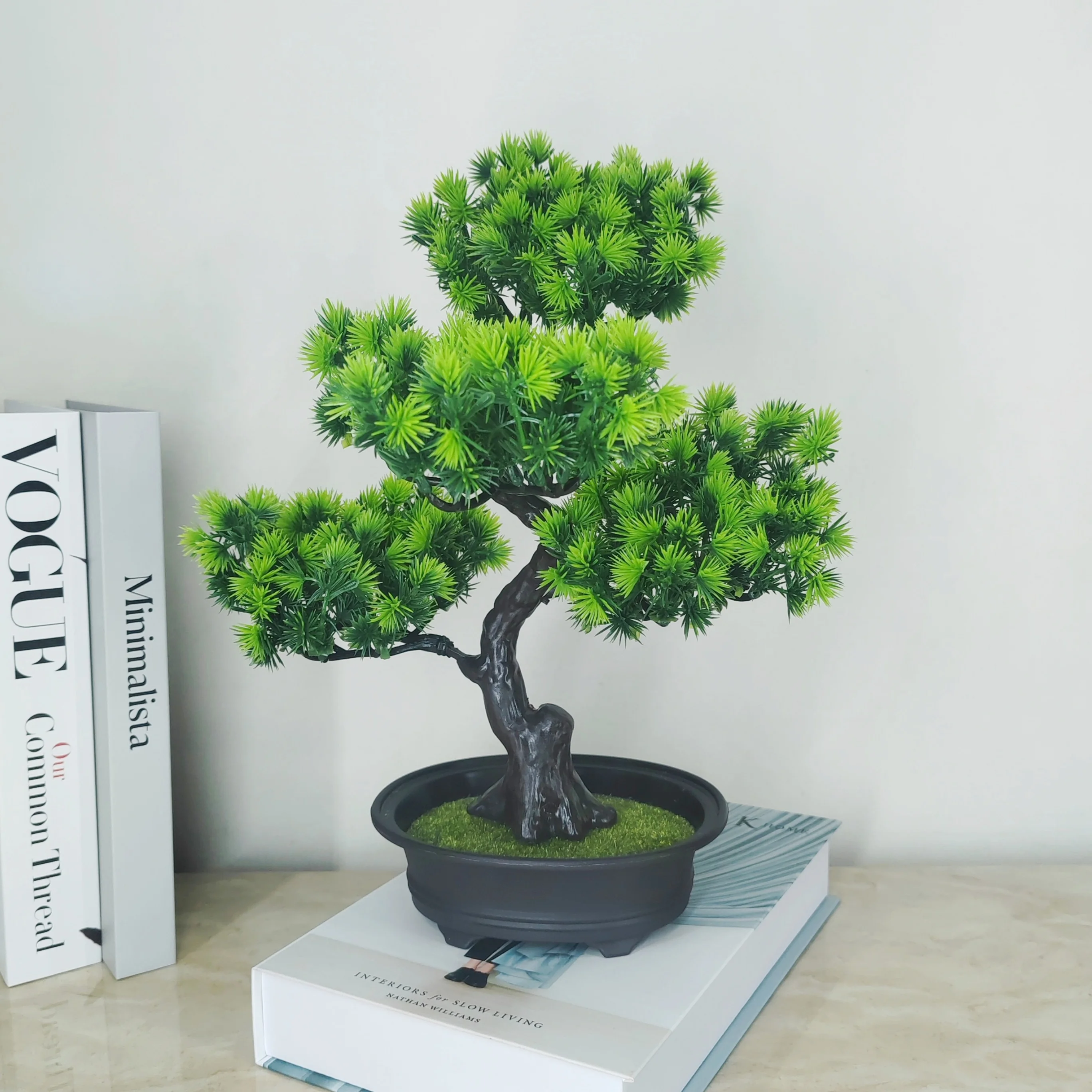 1pc 45cm/17.72in Elegant Artificial Pine Bonsai Tree Tabletop Bonsai, Low-Maintenance & Lifelike, Perfect Gift for Plant Lovers,