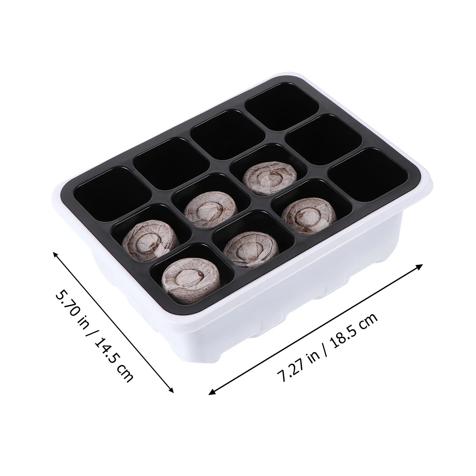 

12pcs Seedling Box Set Planting Containers Germination Trays Outdoor Plants Garden Starter Soil Block Promote Root Development