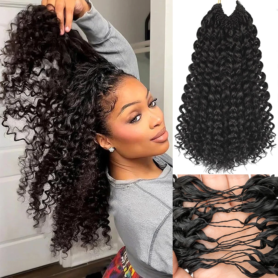 

Кудрявые вьющиеся перья, вязанные крючком, человеческие волосы, кудри пикси, предварительно разделенные для косичек, маленькие спирали, вьющиеся вязанные крючком волосы для женщин