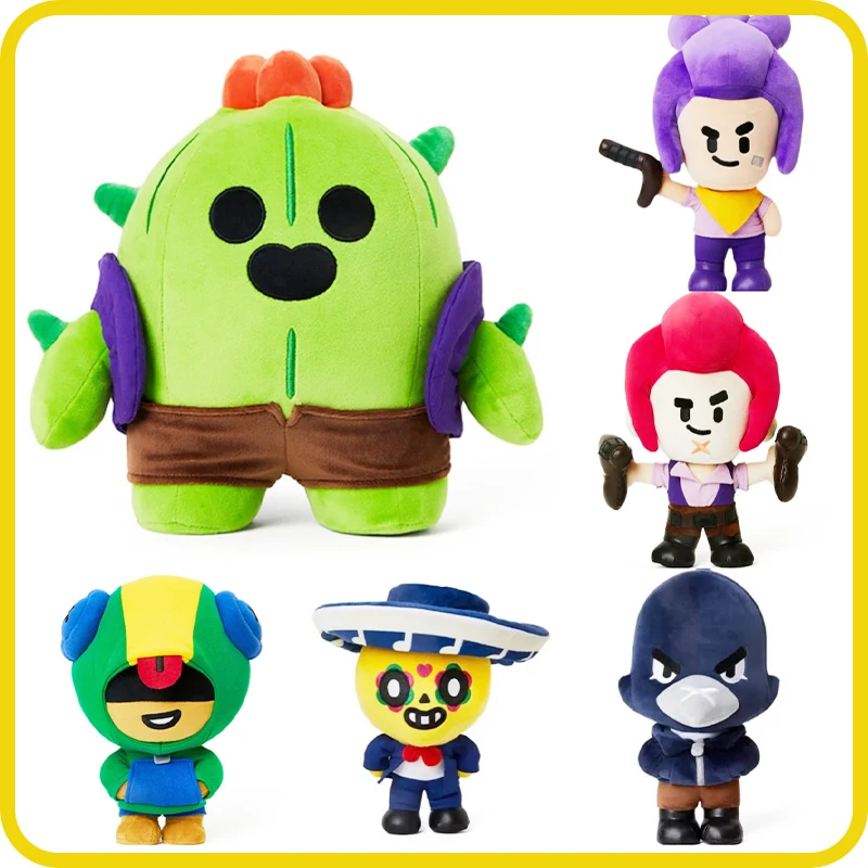 Kawaii Brawl Stars Plush Toy Poco Spike E Primo Clot Short Plush Game Activity Doll Collection Model Ornament Garage Kit Gift