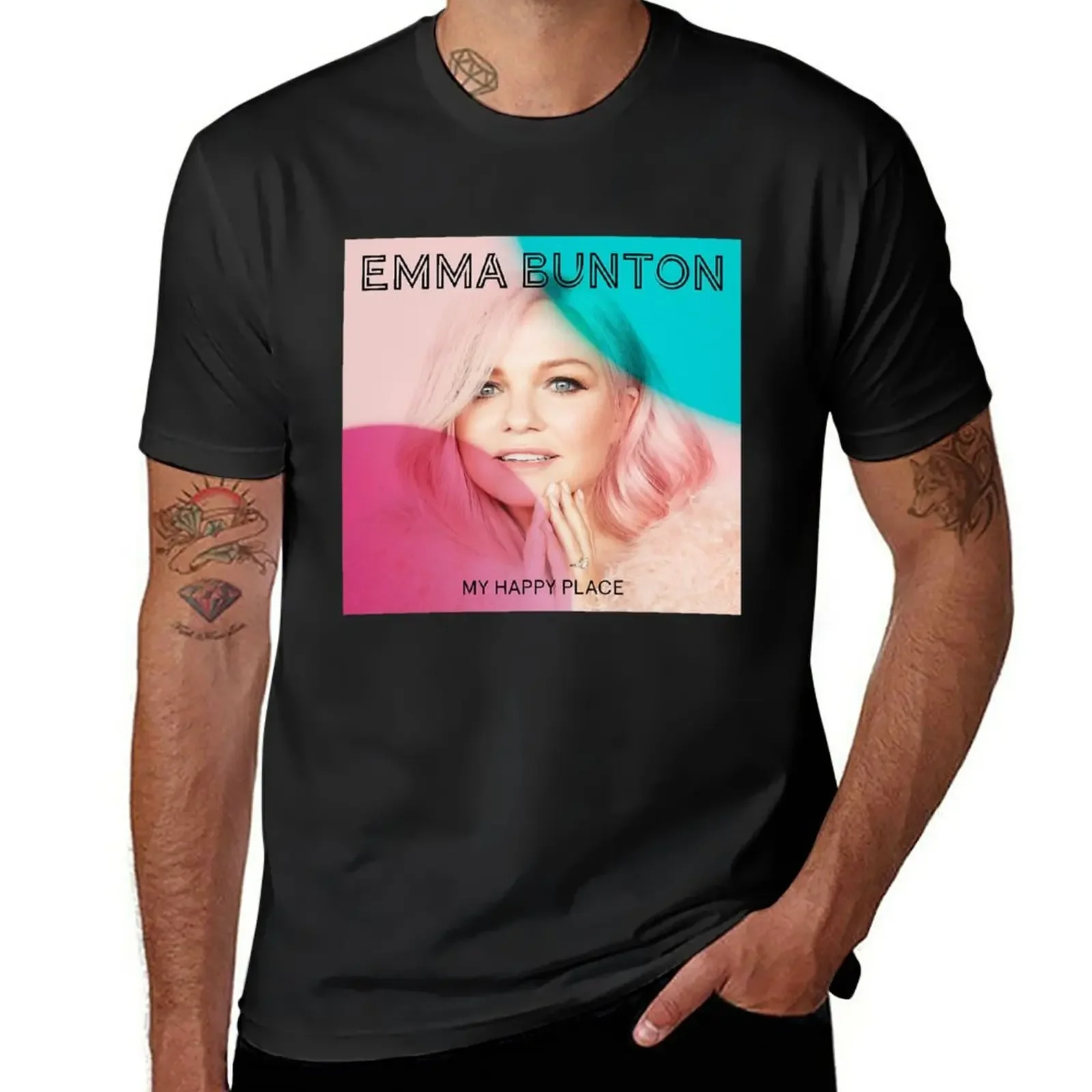 

Emma Bunton My Happy Place T-Shirt vintage blanks heavy weight t shirts for men