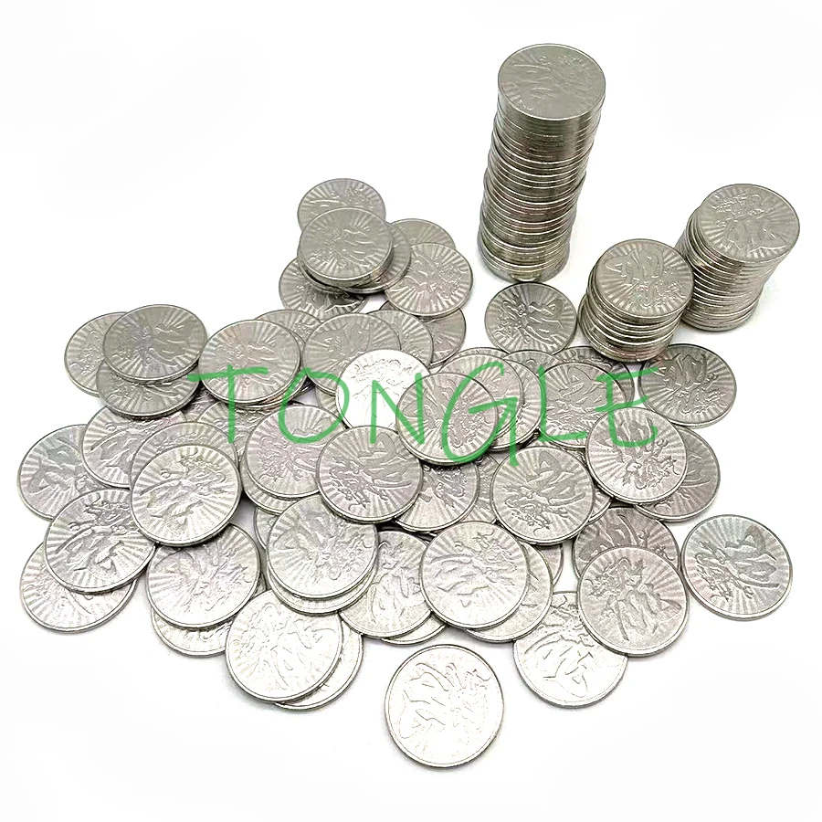 100PCs/bag Arcade Amusement Park 25*1.8mm Game Machine Coin Token Stainless Steel Token Coin Made in China Customized Game Token