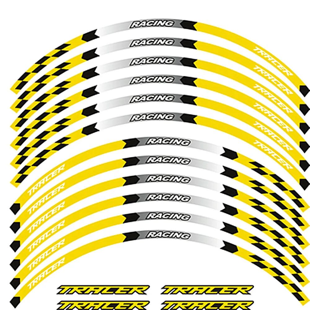 

17inch Wheels Hub Stickers Motorcycle Accessories Reflective Decals Stripes For YAMAHA TRACER / 9 / TRACER 900