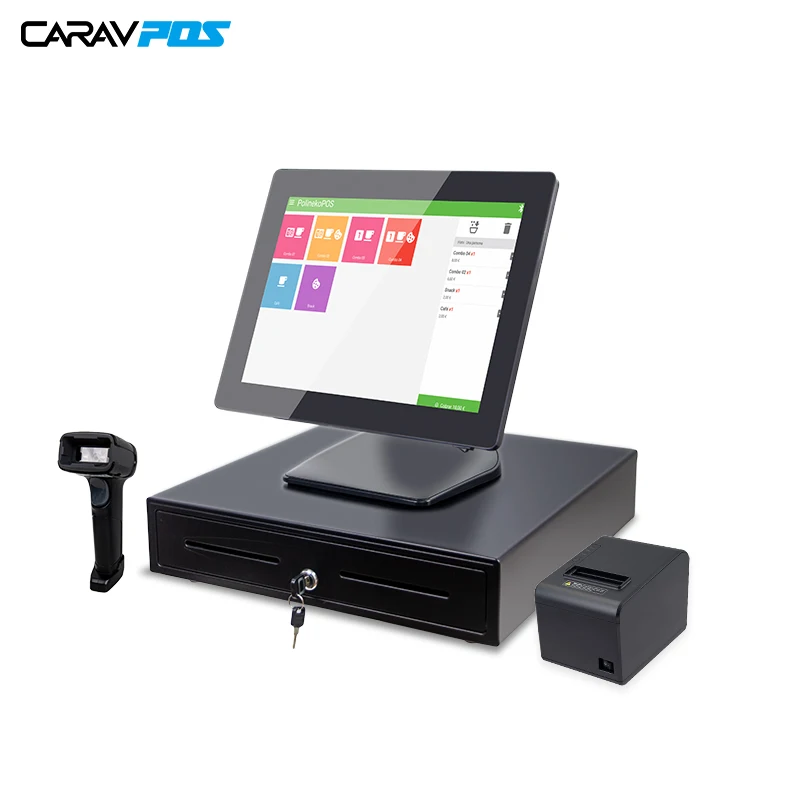 

Рождественский POS-набор Низкий принтер со сканером, денежным ящиком, сенсорным POS