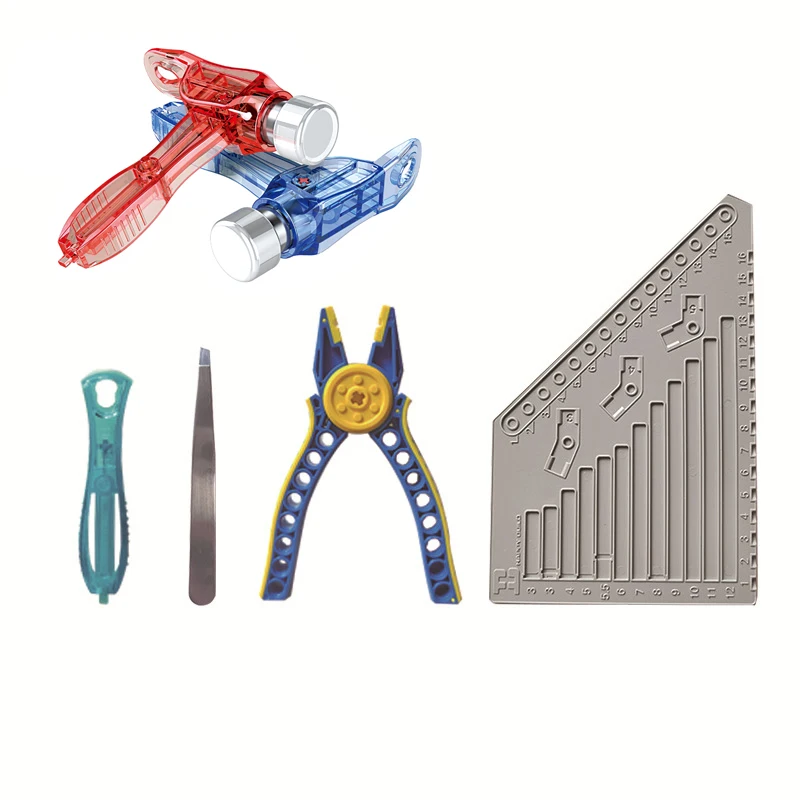 Building Blocks Auxiliary Tools Tweezers Measuring Plate Pliers Clip Remover Tongs Hammer Tool Compatible With LEGO Bricks Toys