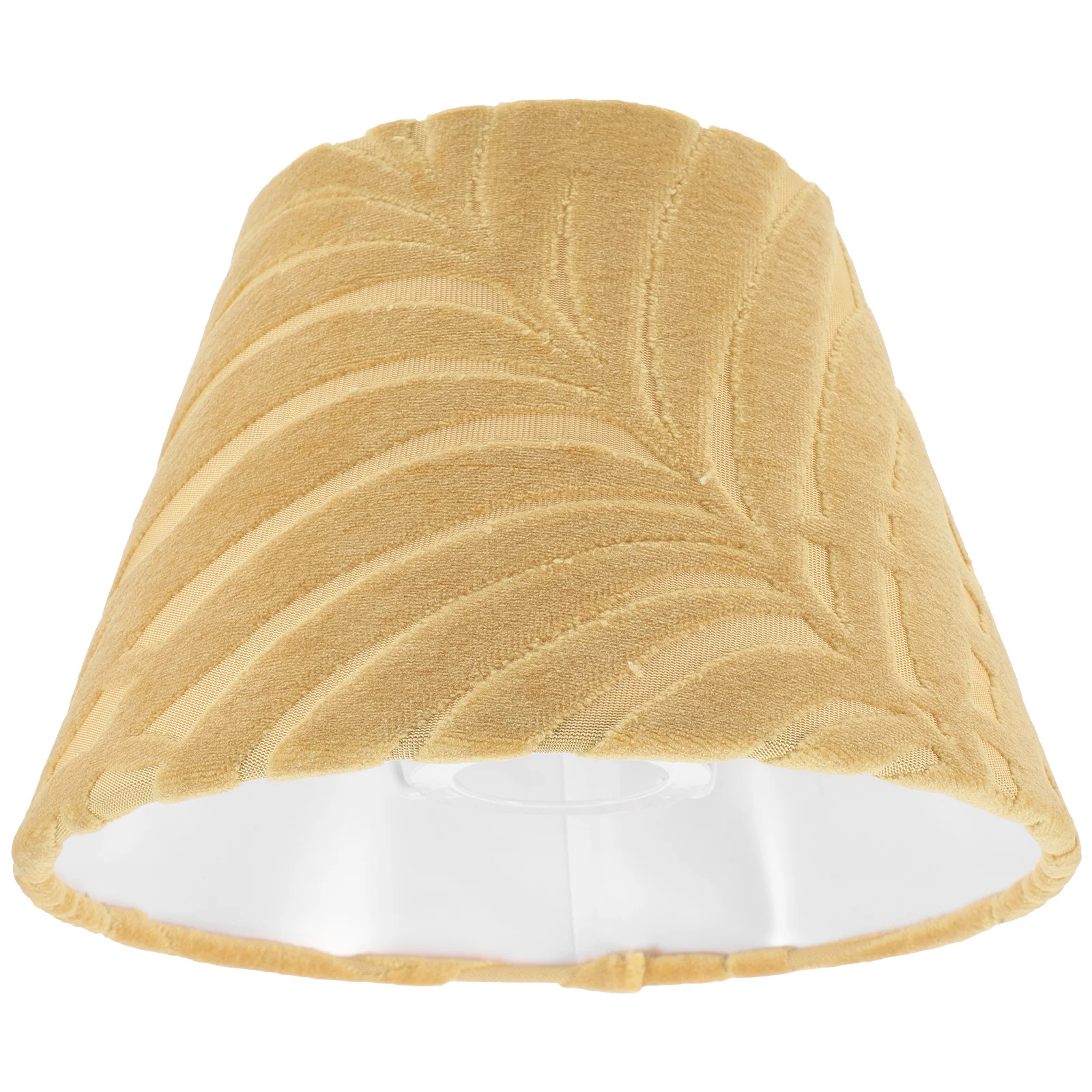 

E27 Lamp Shade Replacement Small Light Covers for Desk Table Lamps Bedroom Velvet Round Flat Non Glaring Home Decor Yellow