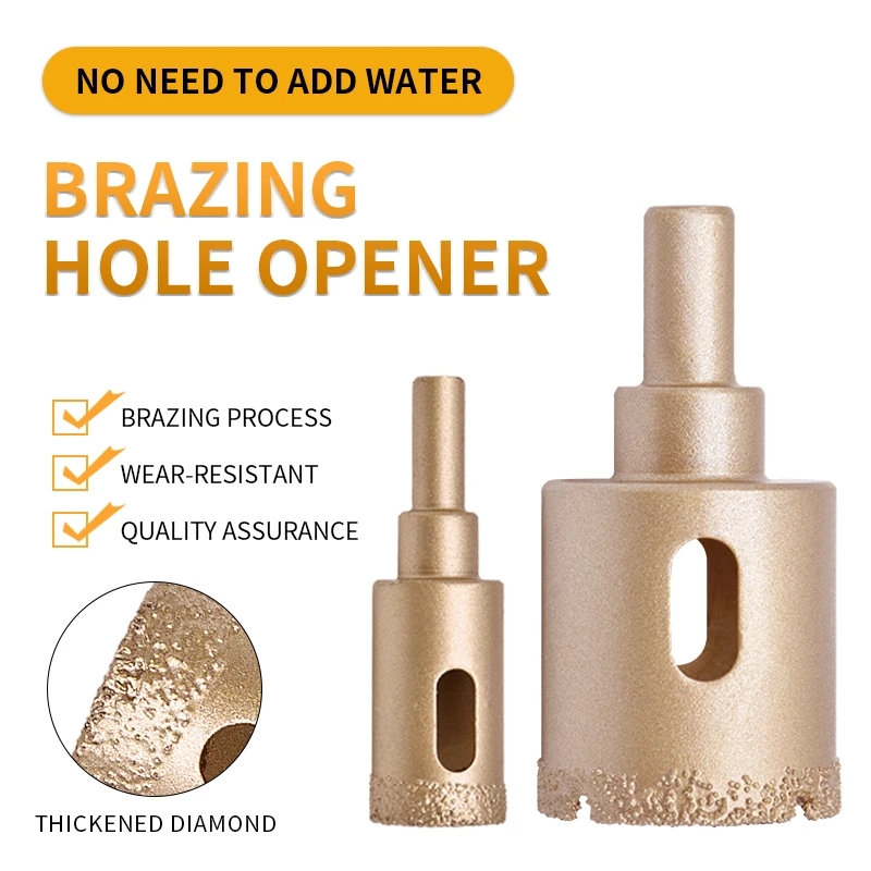 

SHEEN 6-65mm Diamond Brazed Core Dry Drill For Porcelain Tiles Marble Glass Granite Hole Saw Cutter Accessories Cutting Cutte ﻿