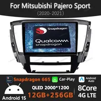 Unidad principal Android 15 para Mitsubishi Pajero Sport 3 2020 - 2021 reproductor de vídeo Multimedia 4G LTE 5G WIFI Carplay Auto GPS NAVI QLED