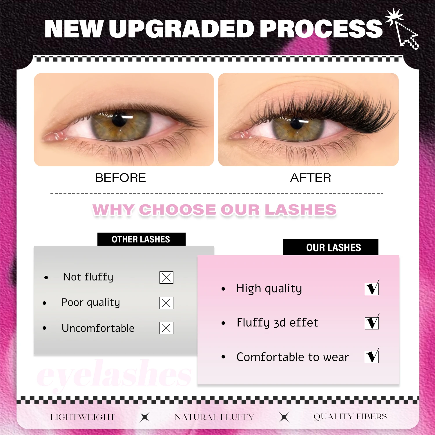 False Eyelashes Half Lashes, Cat Eye Look