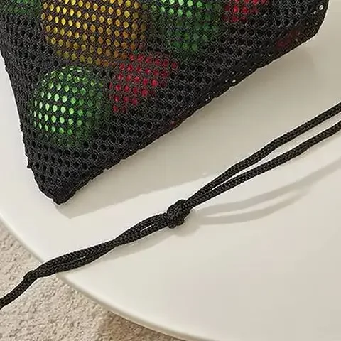 블랙 화이트 내구성 메쉬 드로스트링 보관 가방 가정용 여행 야외 활동용 다용도 세탁 파우치 & 필통