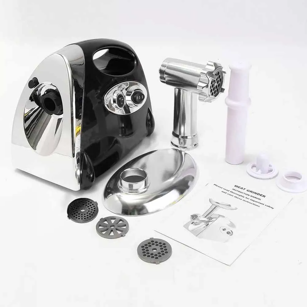 Powerful Max 2800 Watts Multi-function Electric Meat Grinder Food Processor Sausage Maker Filler Mincer Stuffer Black Color