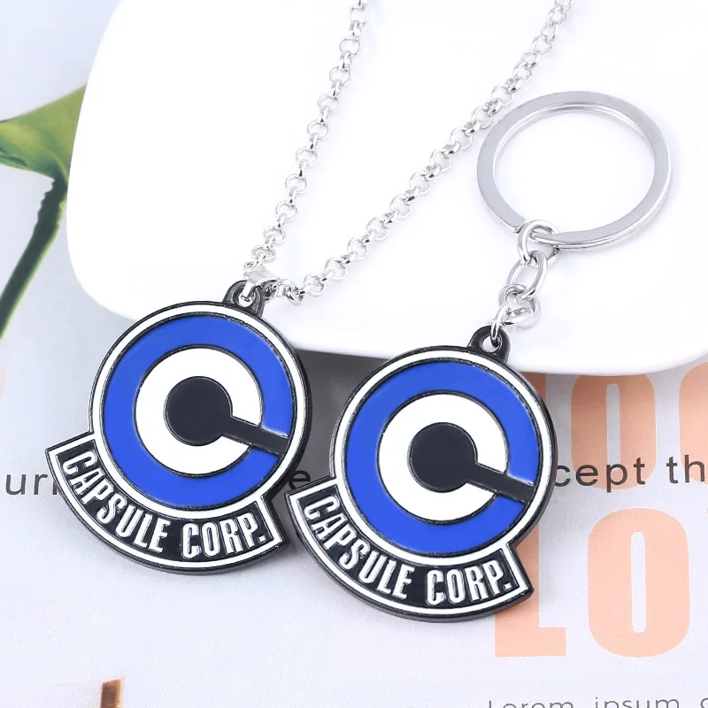 LLavero con diseño de letras de Anime, accesorios de Anime, collar de cápsula multiusos para mujeres y hombres, mochila para fanáticos, abalorio para coche, regalos de joyería