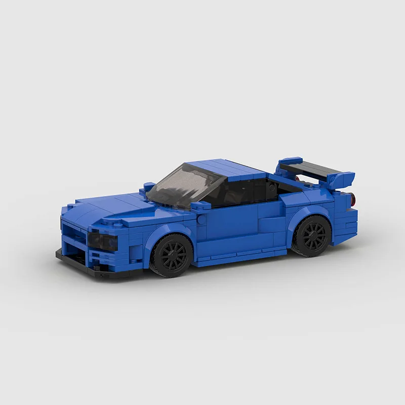 

Игрушка-конструктор MOC Blue Skyline R34, Классическая развивающая игрушка суперкар, креативные игрушки для гаража, Рождественский подарок