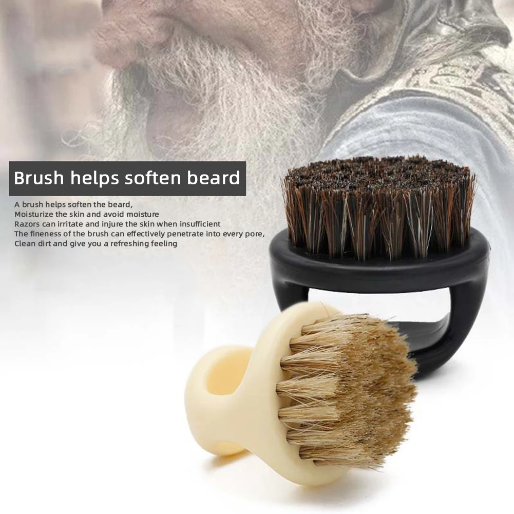 Pro Hairdresser Boar Bristle Rings Beard Comb Professional Salon Barbers Fade Brush Perfectly Accessory For All Barbers