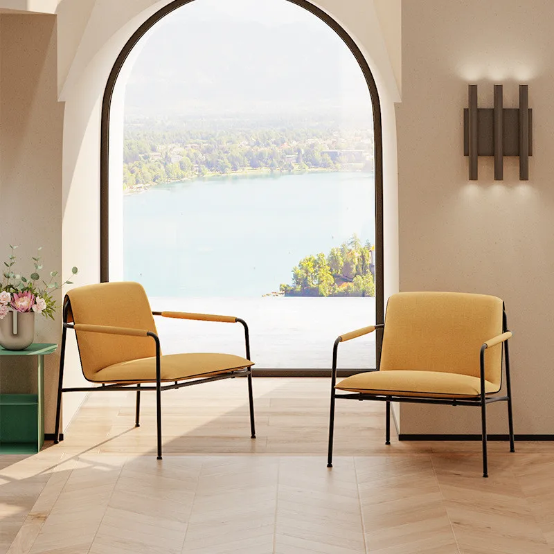 

Simple Nordic Living Room Chairs Modern Comfortable Ergonomic Arm Living Room Chairs Relax Individual Fauteuil Salon Furniture