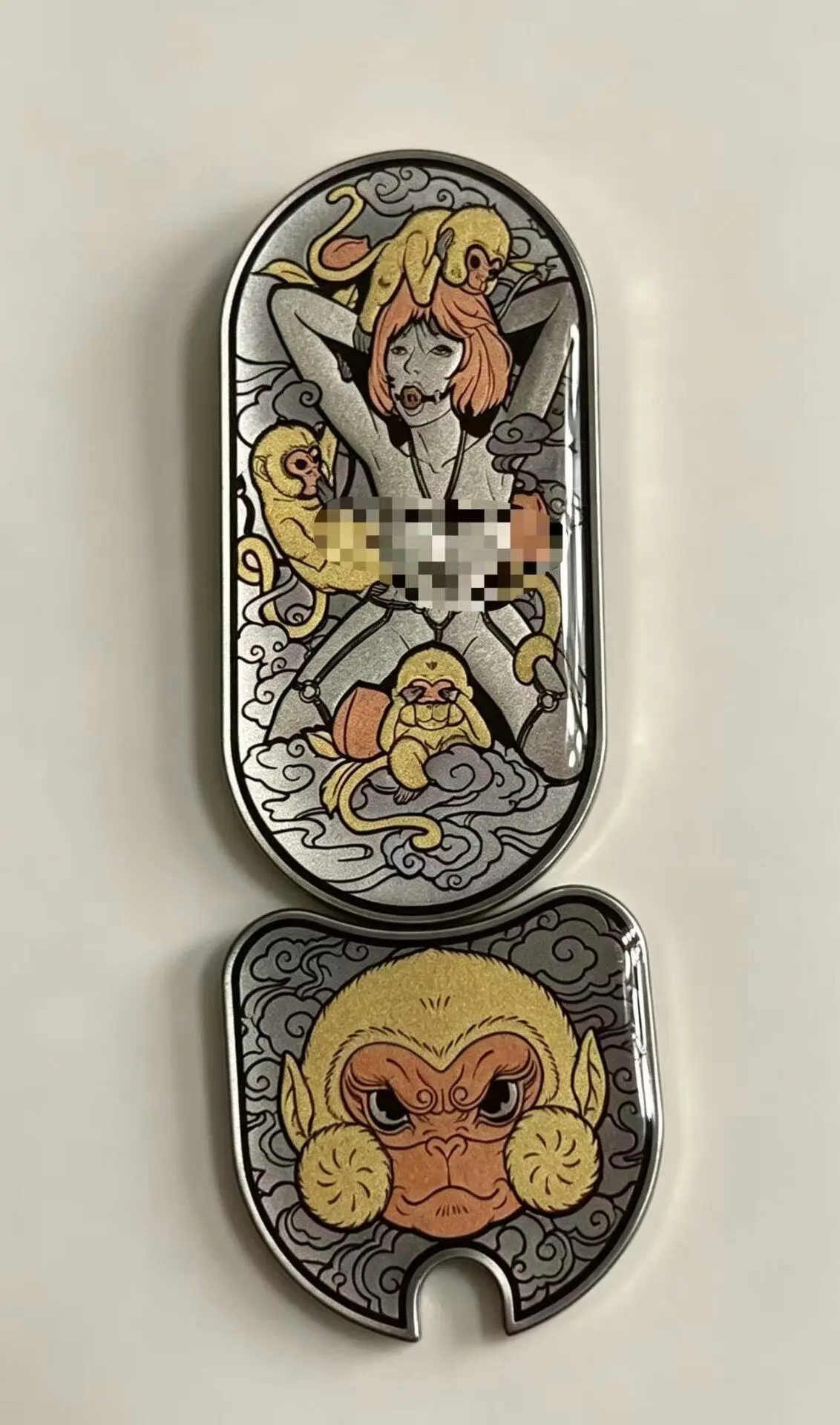Used EDC Bigdan Zodiac Monkey Female Patch EDC Decompression Toy