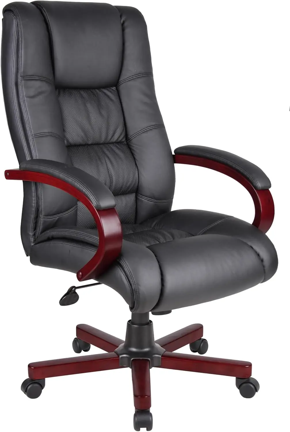 

High Ba Executive Chair, Black/Mahogany