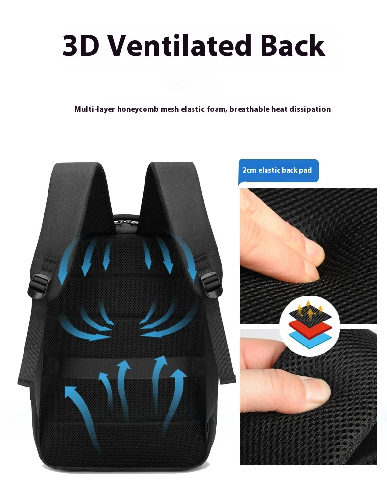 Business Commuting Men's Backpack With High-end Feel Large Capacity Fashionable Backpack Travel Backpack Computer Bag Waterproof Backpack_voghion.com