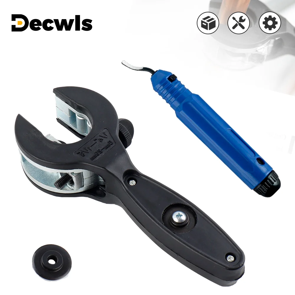 6-29mm Ratchet Tube Cutter, Home Cutting Tool, 1/4' to 1-1/8' Copper Tube Cutter, Aluminum/PVC Pipe Cutter, Optional Deburring T