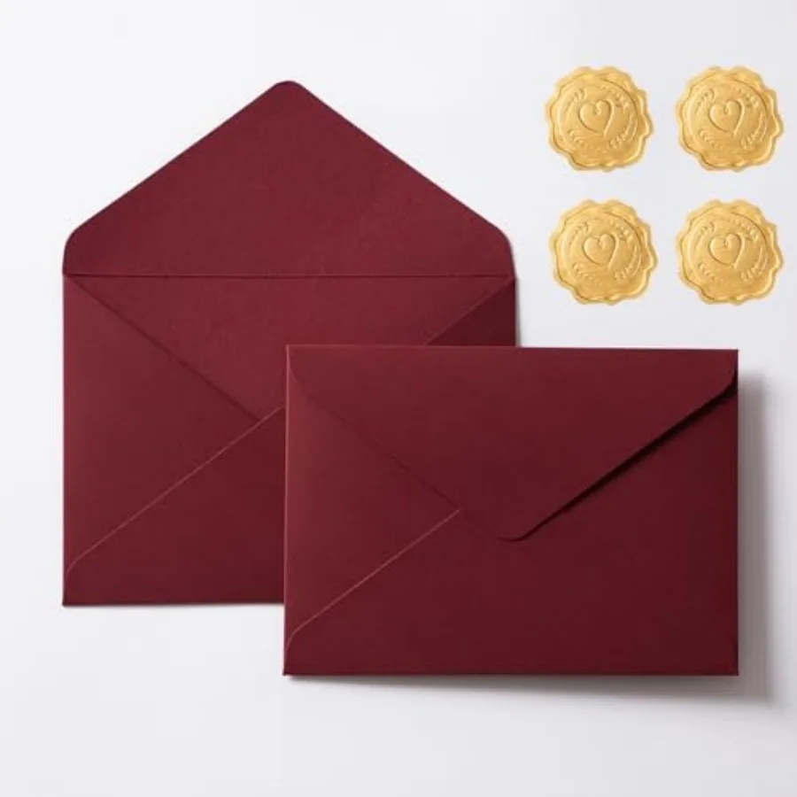 

30 Pieces/Pack A7 Envelopes 5.27 x 7.21'' Shiny Envelopes Perfect for 5x7'' Invitation Cards Weddings Invitations Photos greeti