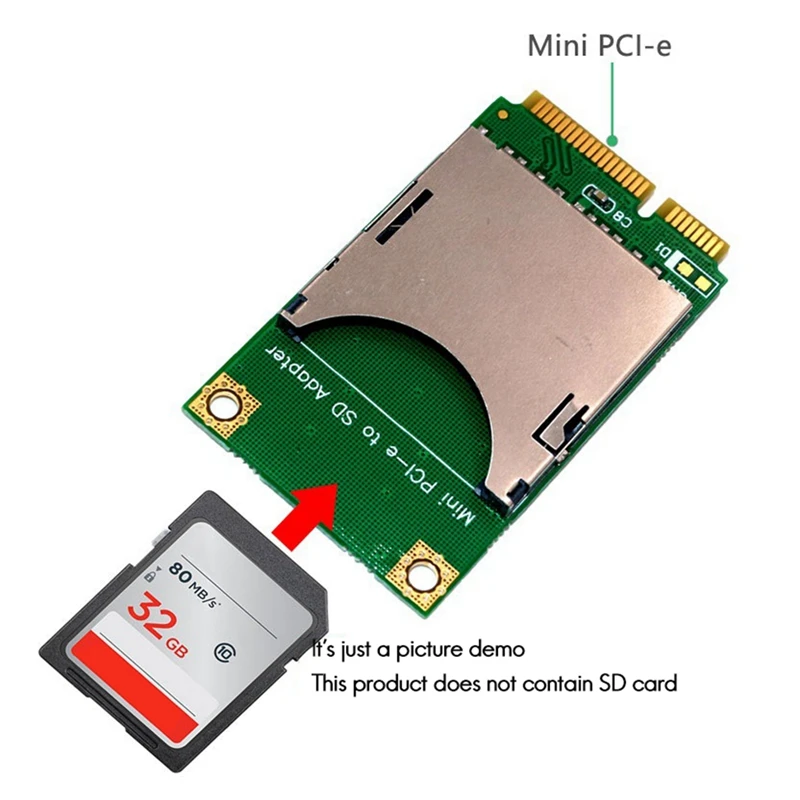 Carte adaptateur Mini PCI-E vers SD, interface Mini PCI-E SD, carte de conversion