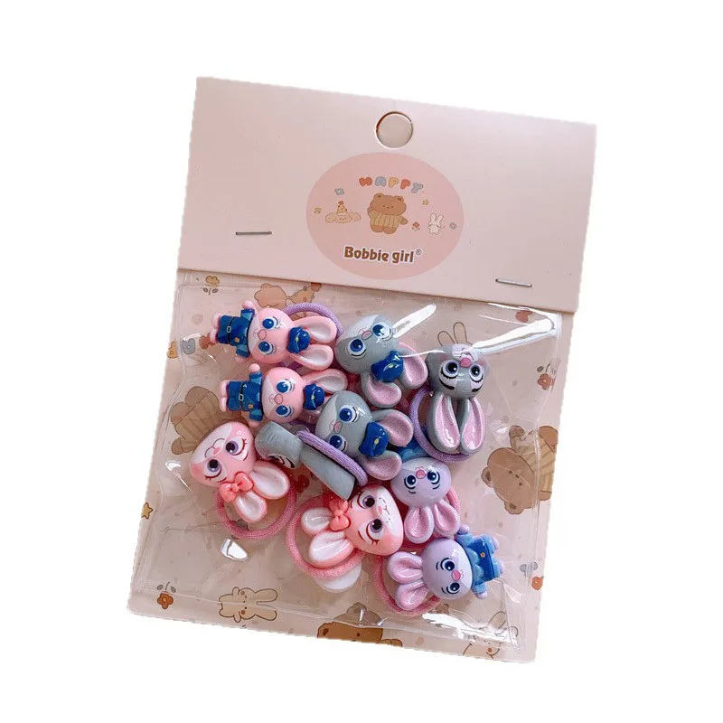 『주토피아 2』의 경우, 땋은 앞머리, 짧은 머리, BB 클립, 작은 토끼 머리핀, 여자아이 머리끈으로 묶은 머리, 머리끈.