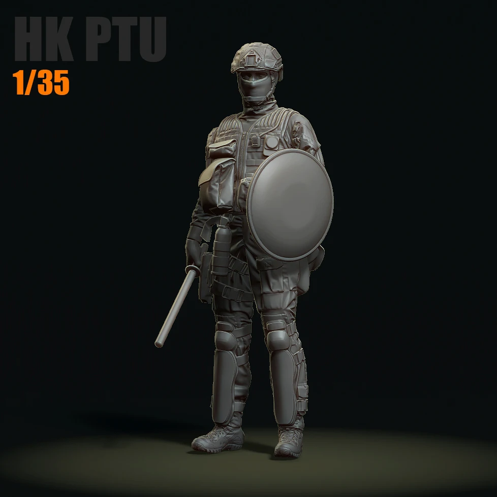 

Оригинальный солдат из смолы WNGG 1/35, Гонконгская полиция, самостоятельная сборка и раскраска (3D-печать) A5-1