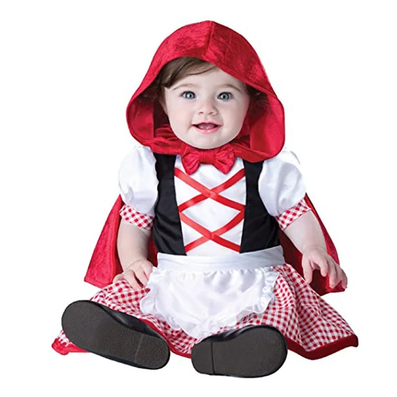 Wolf and Red Riding Costume Baby Boy Girl Halloween Animal Cosplay Clothes Anime Suit Funny Kigurumis Festival Chiristmas Outfit