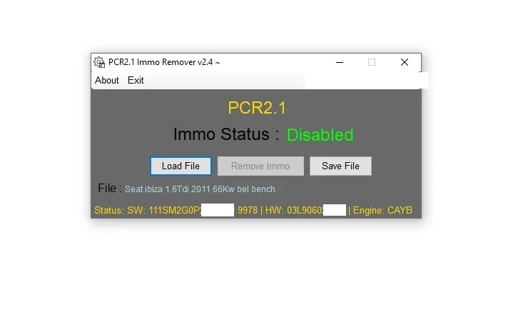 Unlimited PCR2.1 Immo Remover V2.4 PCR 2.1 IMMO OFF Fix SIMOS No Checksum Correction Algorithm SOFTWARE Support Many Computers