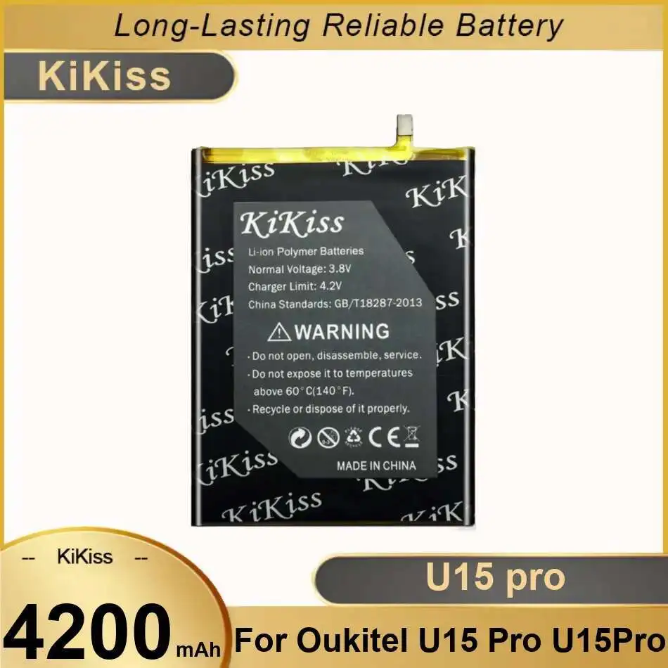 

High Capacity Mobile Phone Battery 4200Mah High-Efficiency For Oukitel U15 Pro U15pro