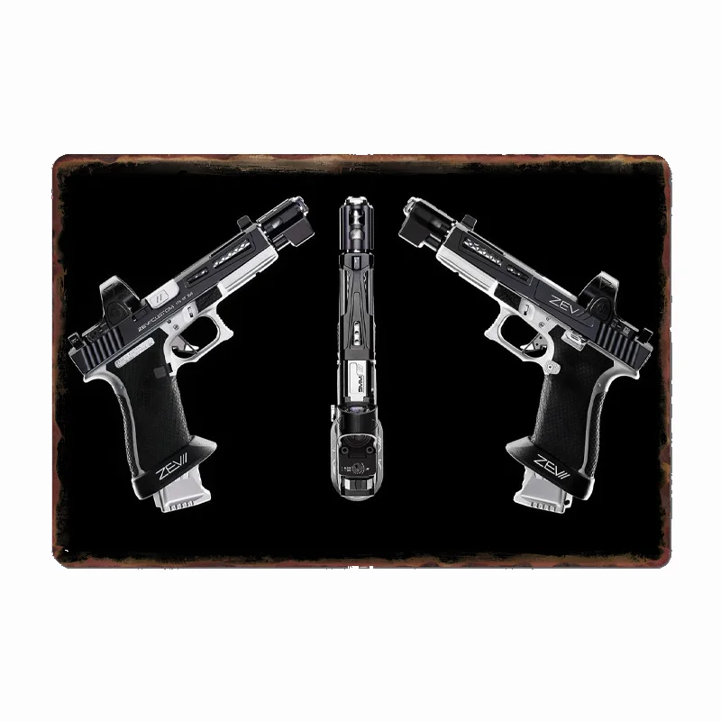 

Gun Handgun Pistol Metal Plaque Poster Club Home Valines Pistols Cave Classic Plaques Tin Sign Poster Room Wall Decoration