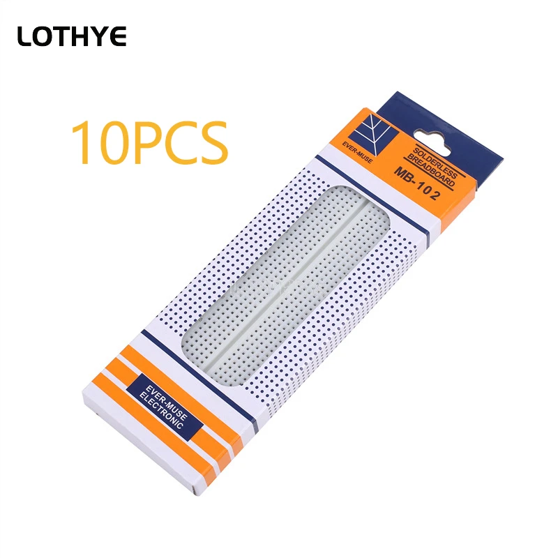 10PCS 830 Holes Points Breadboard Solderless PCB Bread Board MB-102 MB102 Bread Board Test Develop DIY