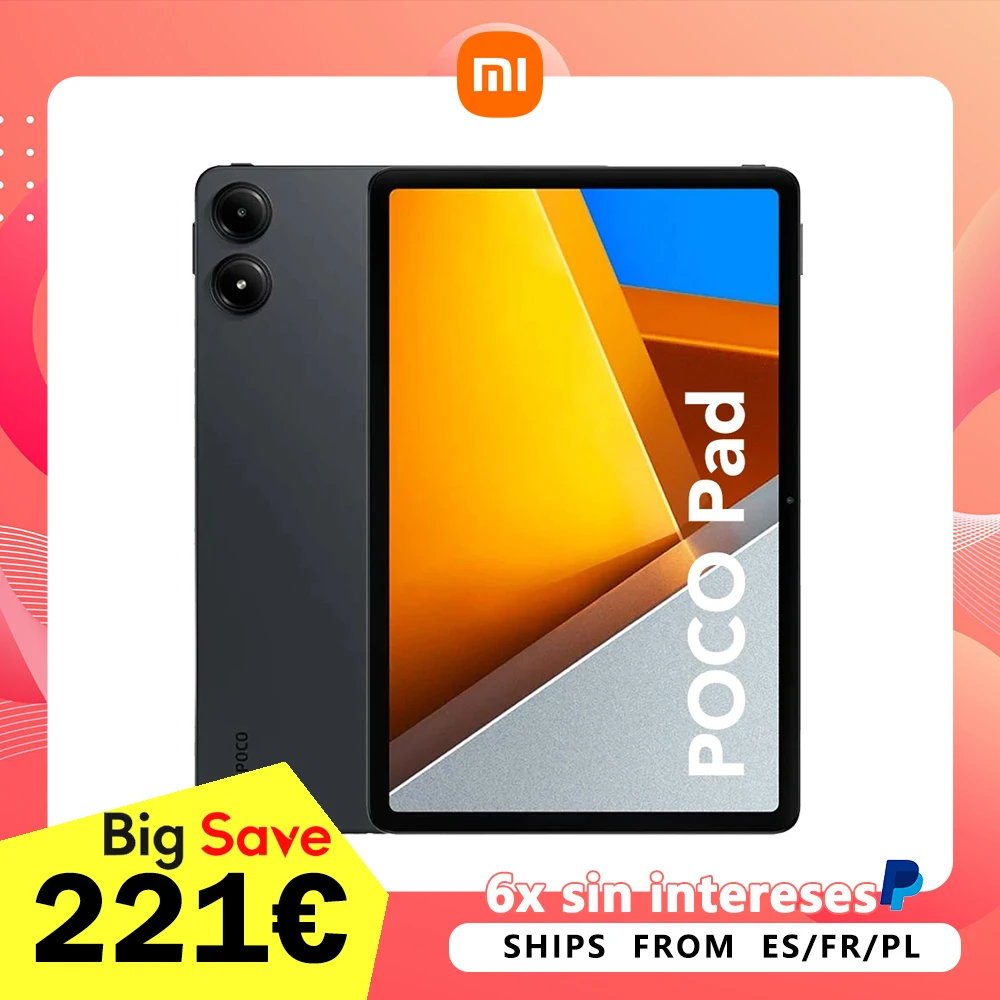 Tablet Xiaomi POCO Pad 12.1 wi-fi 8GB/256GB caricabatterie ue versione globale