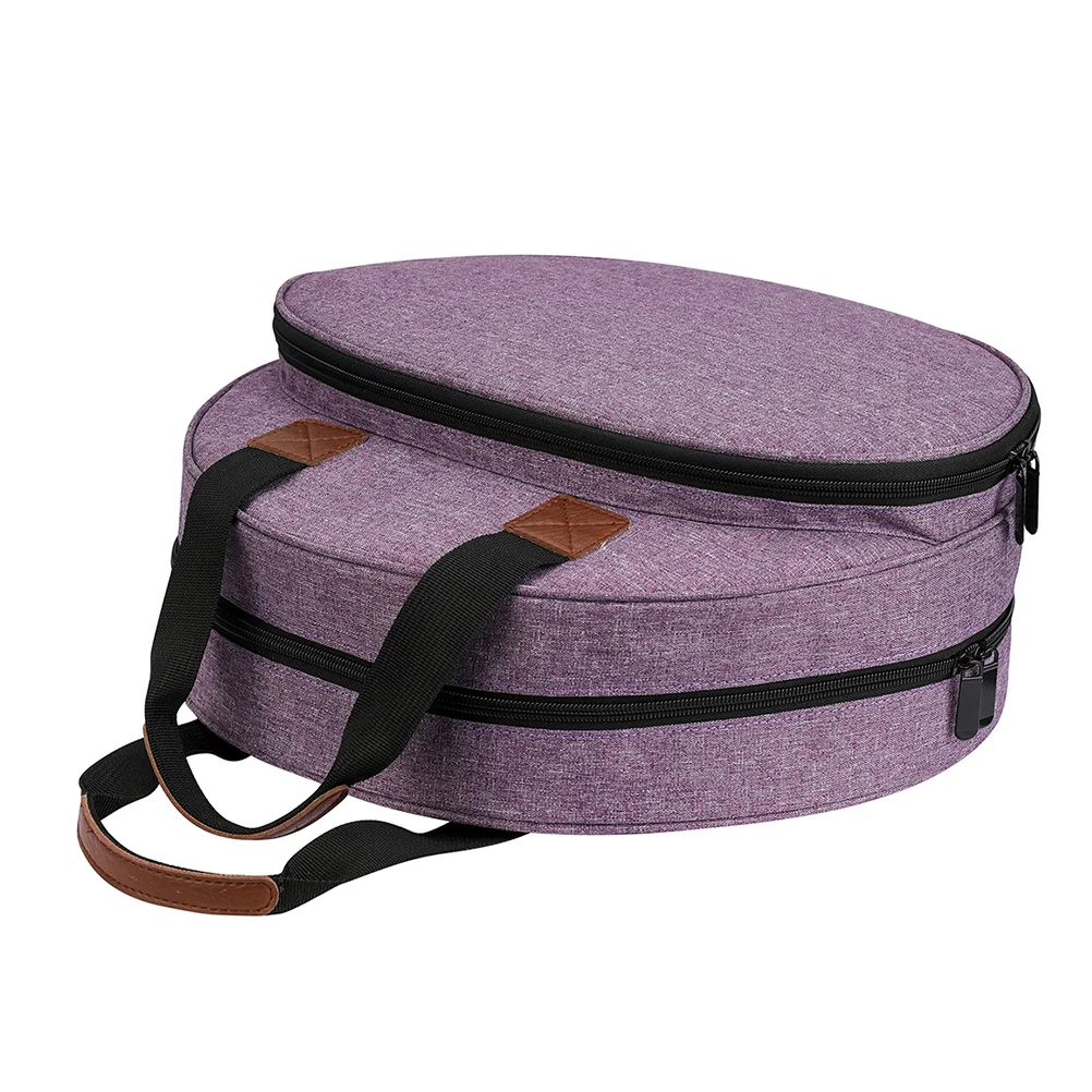 

1 pc Embroidery Tool Carrying Bag Multi Pocket Storage Organizer With Elastic Loops Zipper Pouch For Scissors Measuring Tape