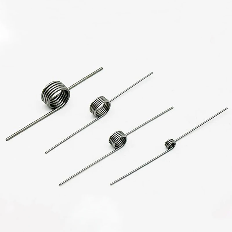 Creamily 4PCS V-Shaped Torsion Spring Helical Spring Turns=3-9Laps Rotary Torsion Spring 2.5mm Wire Diameter Angle=60-180Degrees