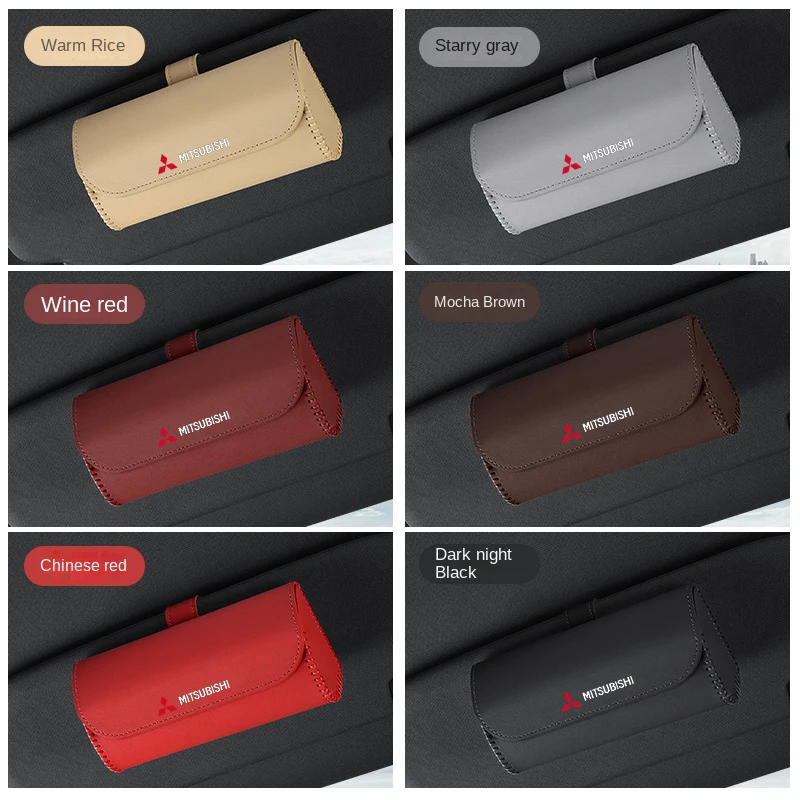 

Car mounted eyeglass case car storage sunglasses holder For Mitsubishi Outlander I200 Pajero Eclipse ASX Lancer Space Delica Ex