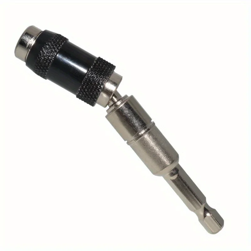 1pc Magnetic Screw Drill Tip, 1/4" Impact Tough Bit Holder With 20° Pivoting , Bendable Extender Quick Change Locking Rotating