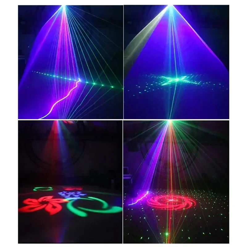 LED 5 في 1 ماجيك الكرة كشاف إضاءة للحفلات التحكم عن بعد ديسكو الكرة نمط العارض الصوت المنشط بار Dj عيد الميلاد الديكور