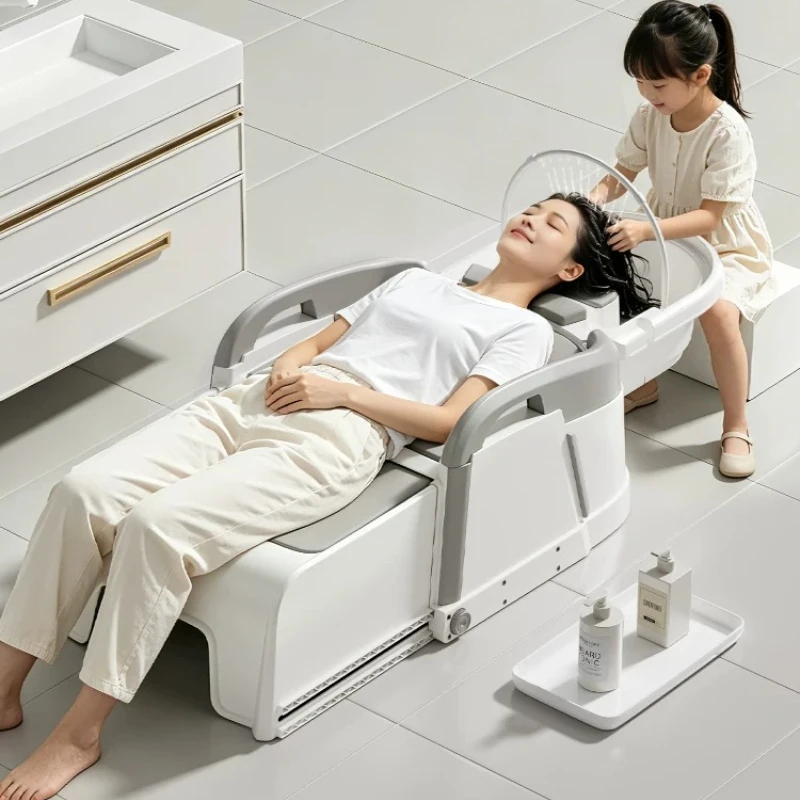 Folding Shampoo Hair Washing Lounge Chair for Pregnant / Shampoo Bed Wash Hair Salon/ Adult Postpartum Lying Down Shampoo Chairs
