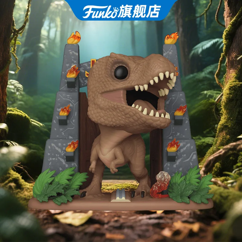 

Jurassic Park 4 Funko Pop Movies & TV Deluxe Tyrannosaurus Rex with Gates Giant Spinosaurus 10-Inch Collectible Model Ornaments