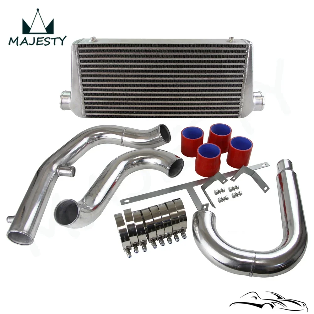 طقم أنابيب المبرد الأمامي 600X300X76 FMIC Mitsubishi Lancer Evolution 4G63T CT9A EVO 7-8-9 Turbo 2.0L 2001-2005 #1