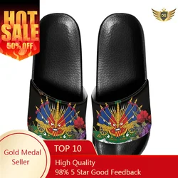 Haiti Flag Printing Comfortable Slippers Fashion Non-slip Home Breathable Sandals Couple Summer Beach Flats Walking Shoes