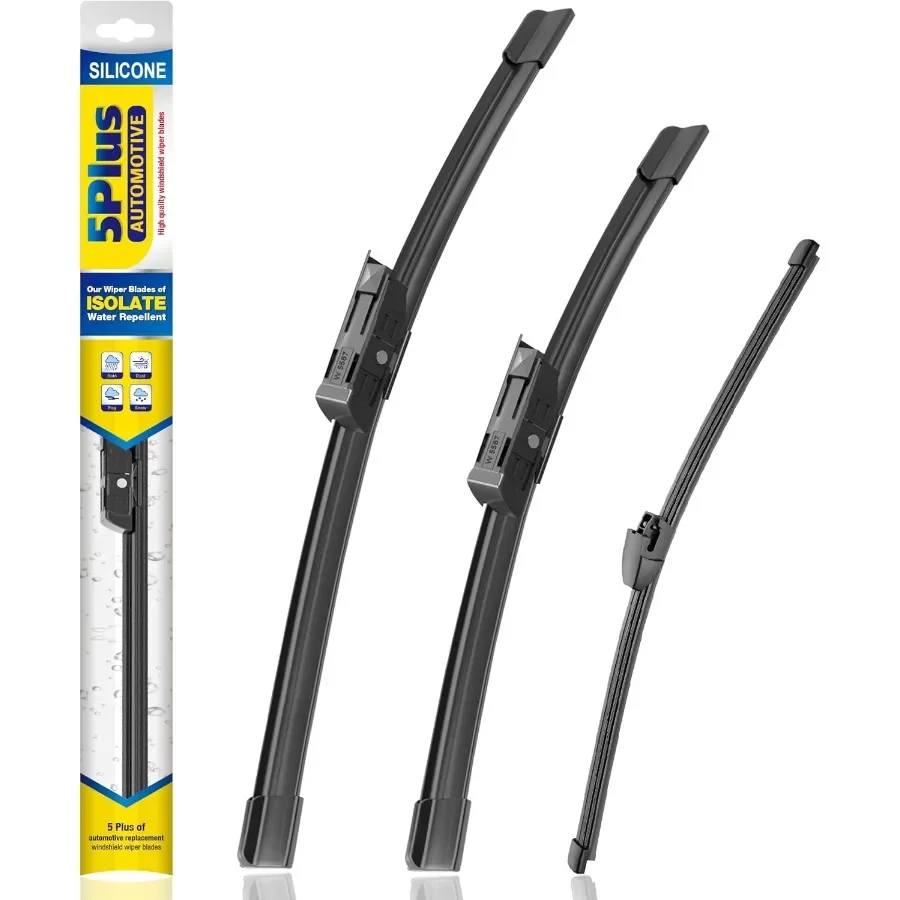 

Silicone Windshield Wipers Replacement for 20072017 VW Volkswagen Tiguan Set of 3 Automotive Replacement Windshield Wiper Blade